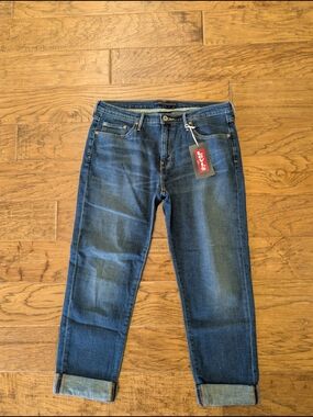 Levi's NWT Boyfriend Mid-Rise Jeans Tarnishd Wash Floral Lining Size 8